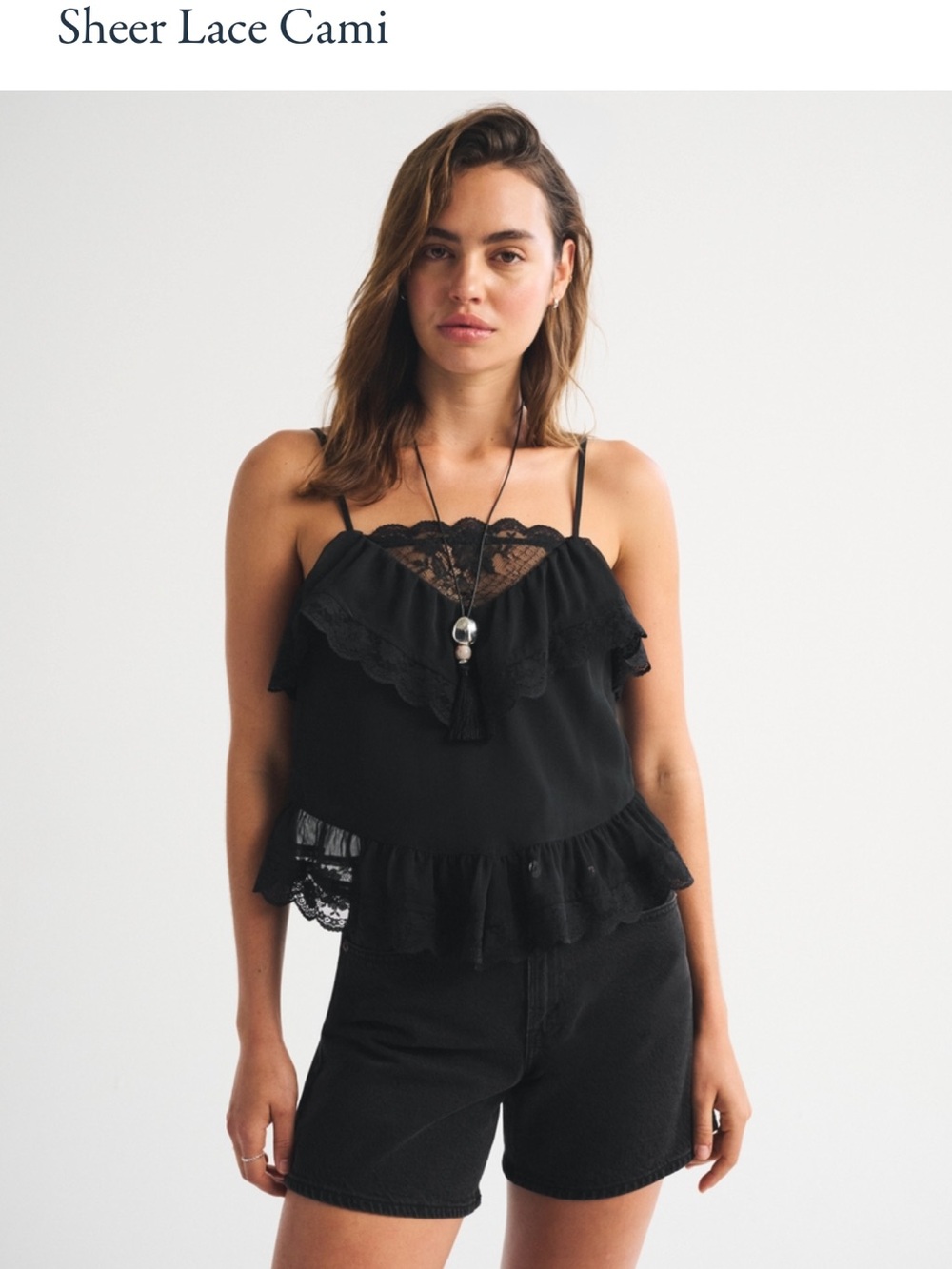 Abercrombie Sheer Lace Cami